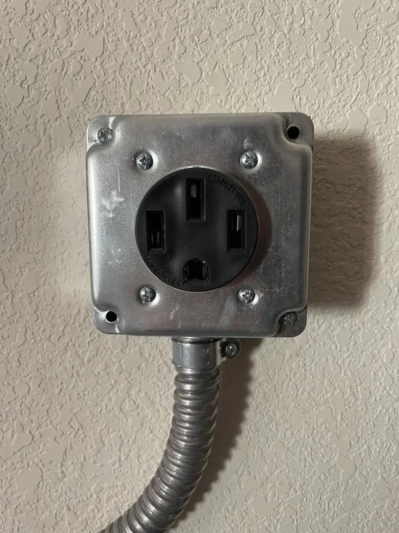 NEMA 14-50 outlet installed for Electrical Panel Upgrade in Diamond Springs